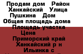Продам дом › Район ­ Ханкайский › Улица ­ Пушкина › Дом ­ 33 › Общая площадь дома ­ 45 › Площадь участка ­ 6 › Цена ­ 350 000 - Приморский край, Ханкайский р-н, Ильинка с. Недвижимость » Дома, коттеджи, дачи продажа   